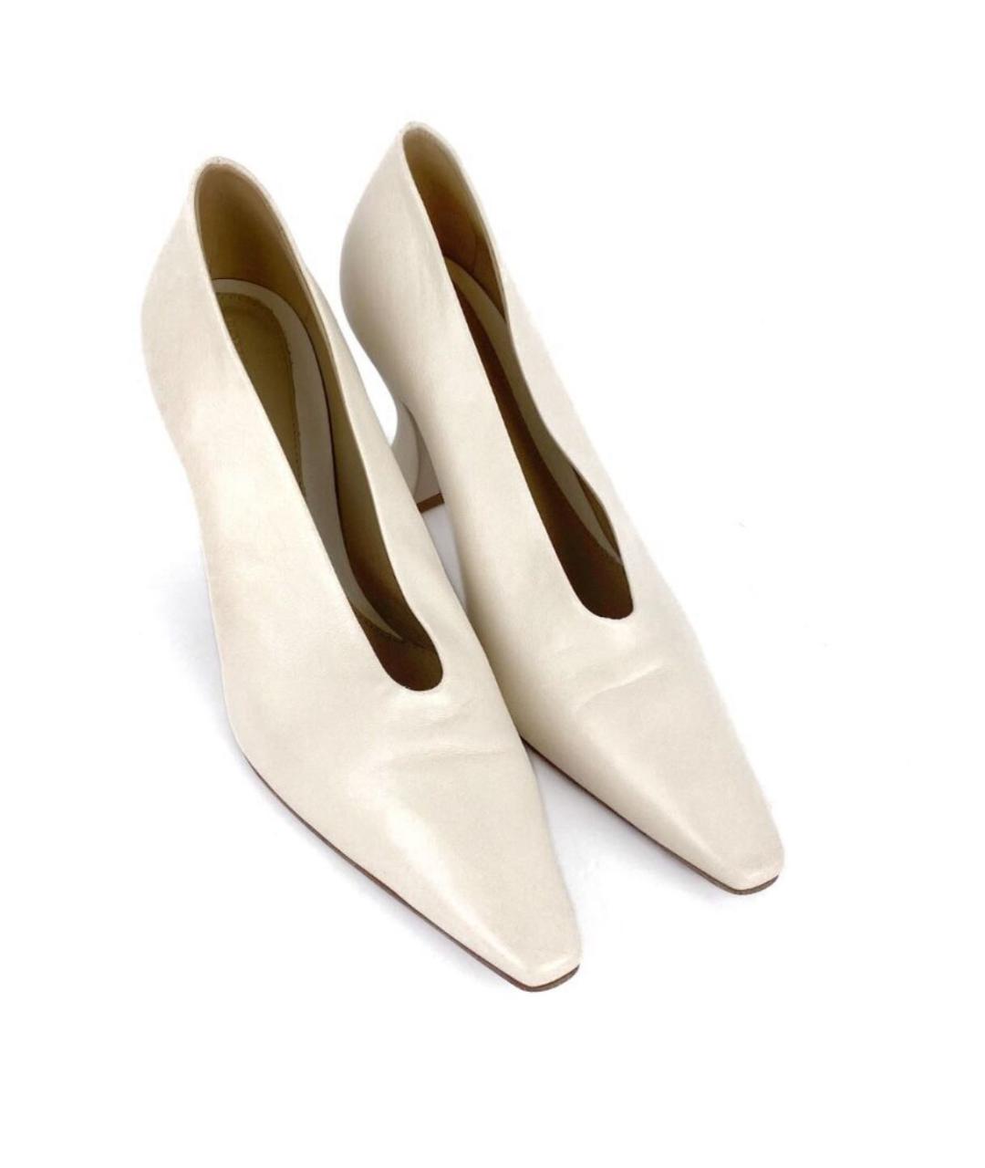 BOTTEGA VENETA Бежевые кожаные туфли, фото 3