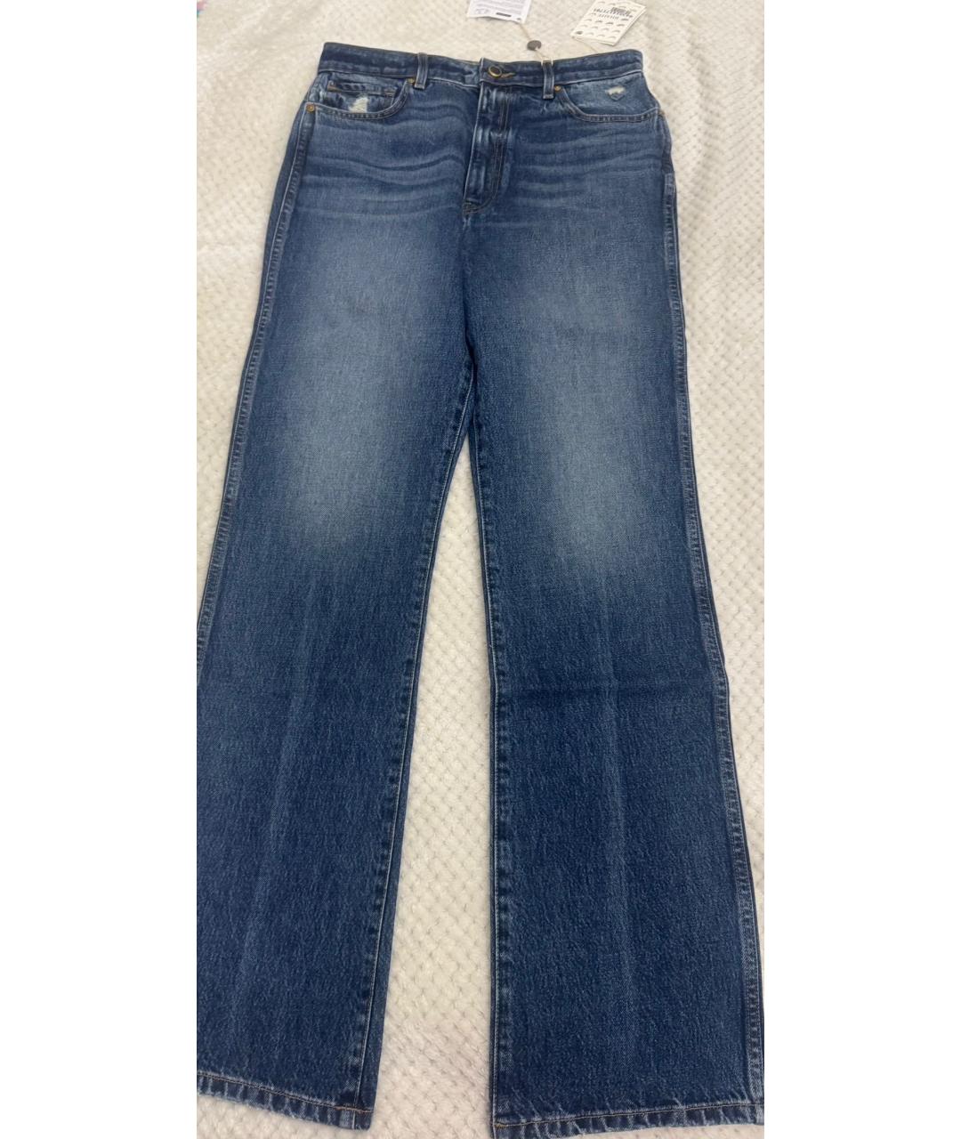 KHAITE Темно-синие хлопковые прямые джинсы, фото 2