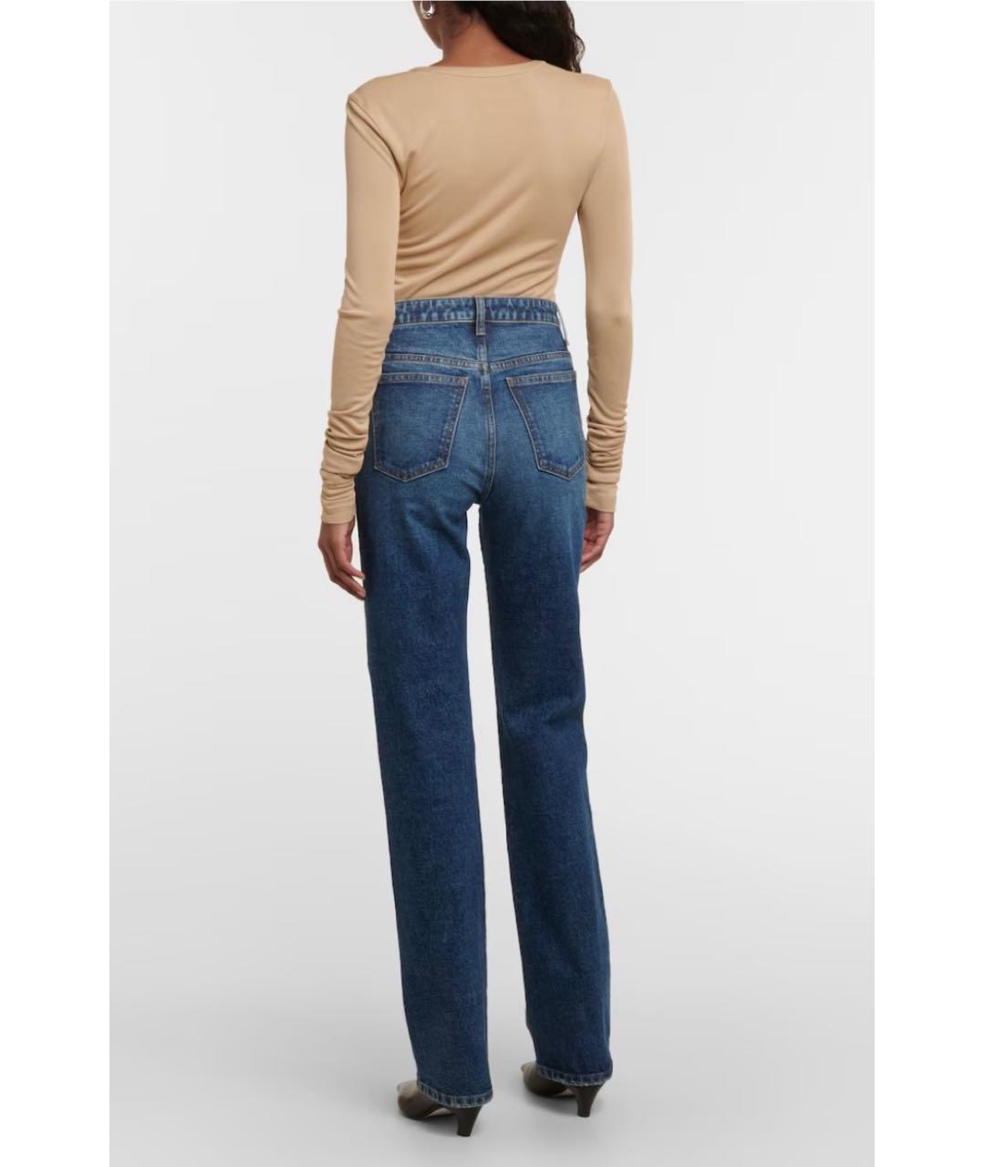 KHAITE Темно-синие хлопковые прямые джинсы, фото 7