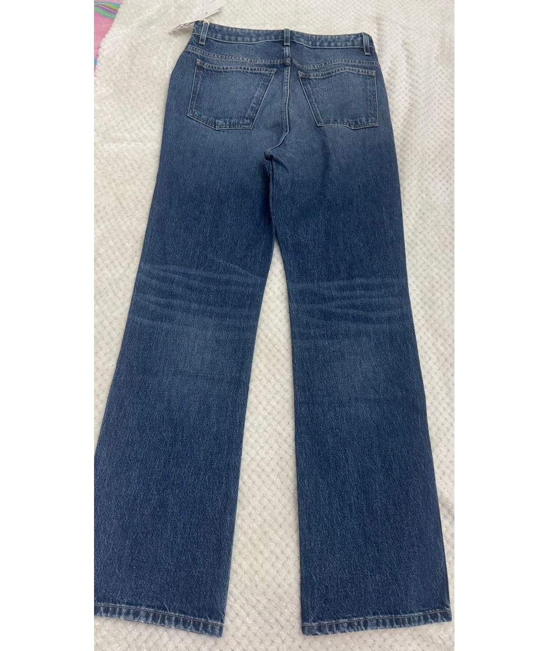 KHAITE Темно-синие хлопковые прямые джинсы, фото 5