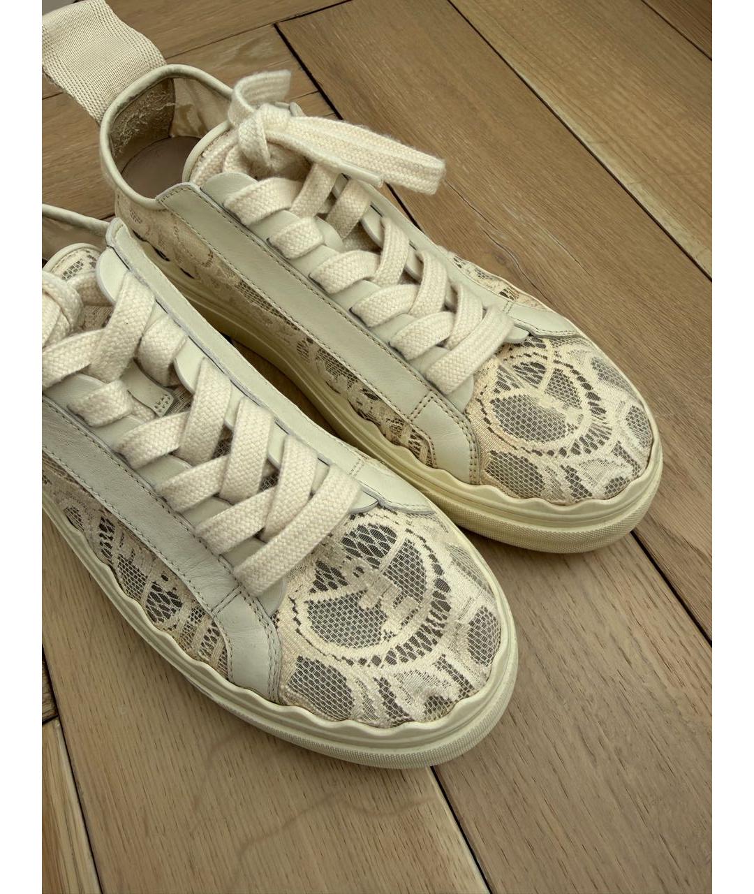 CHLOE Бежевые кеды, фото 3