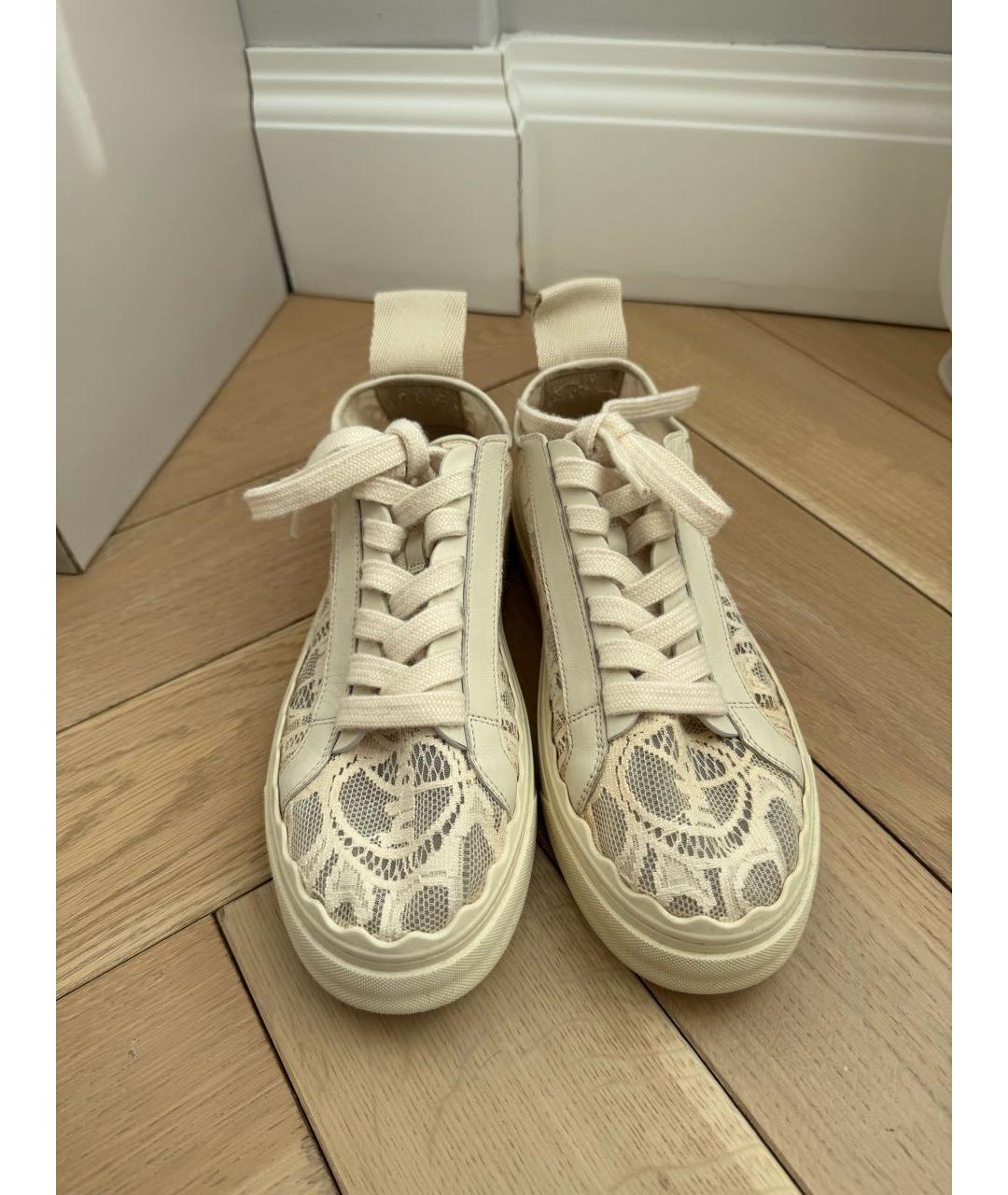 CHLOE Бежевые кеды, фото 2