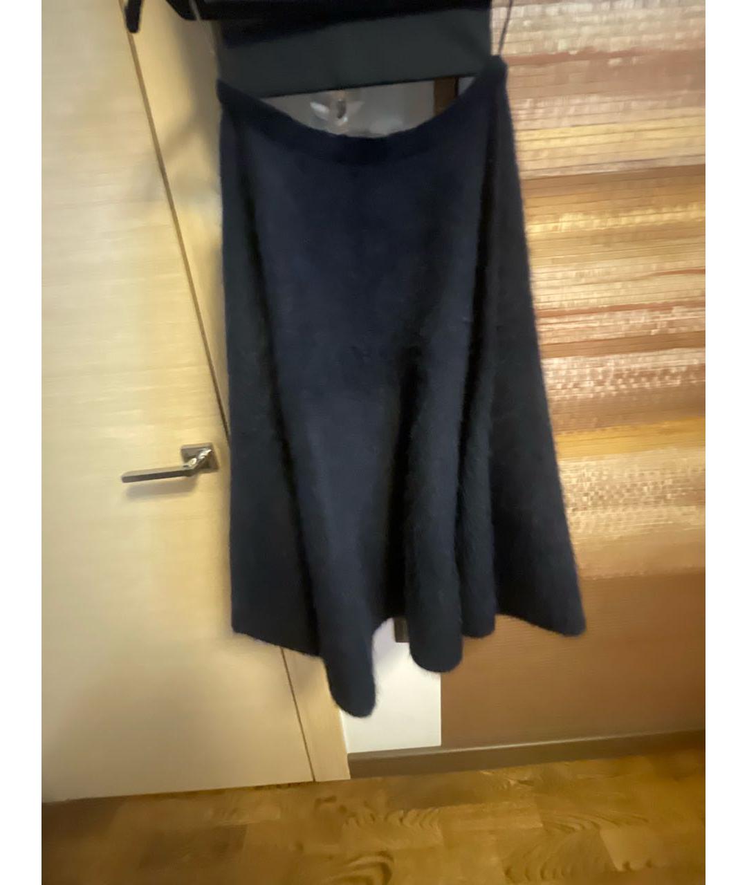 CHRISTIAN DIOR Синяя шерстяная юбка миди, фото 5