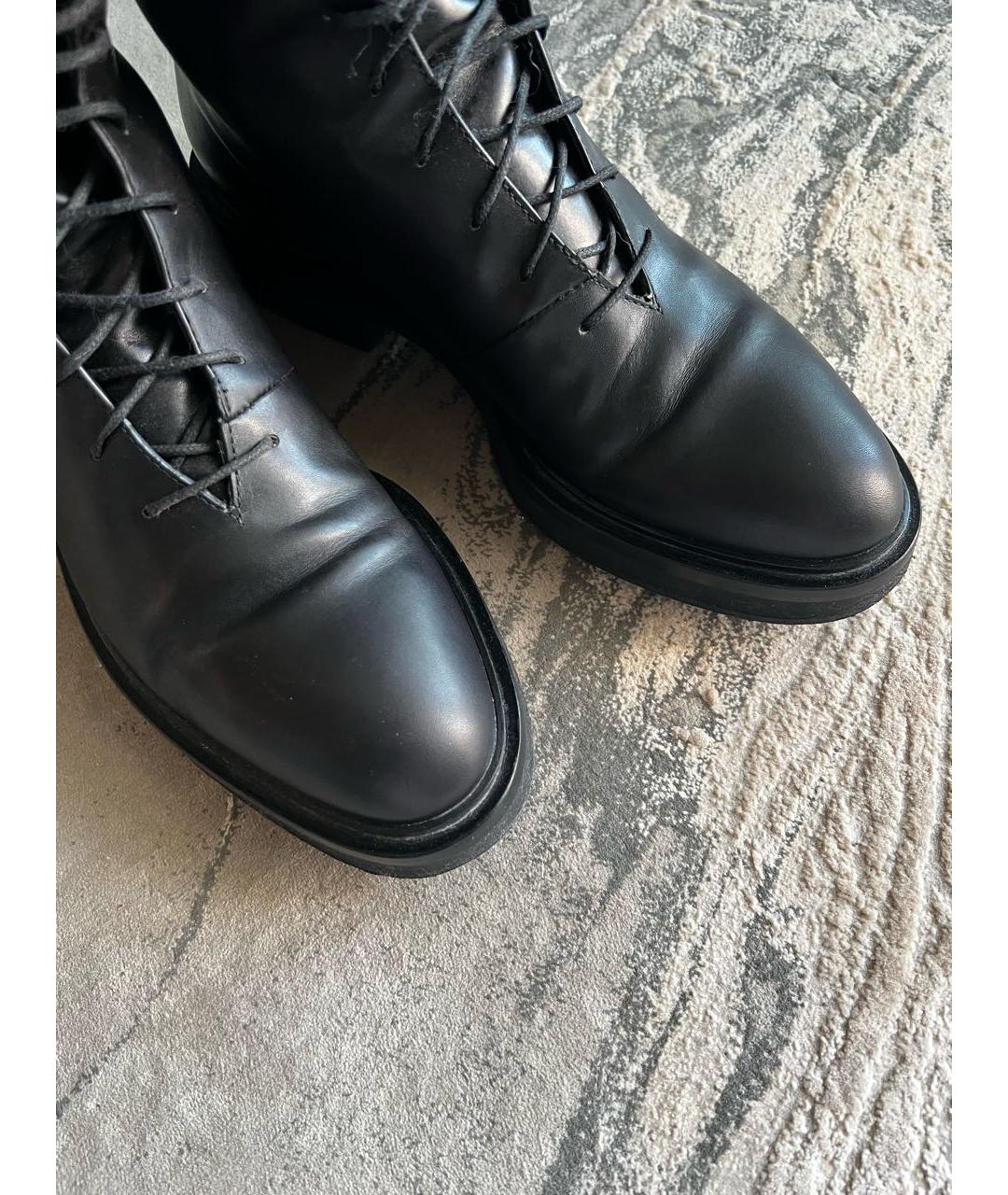 KHAITE Черные кожаные ботинки, фото 2