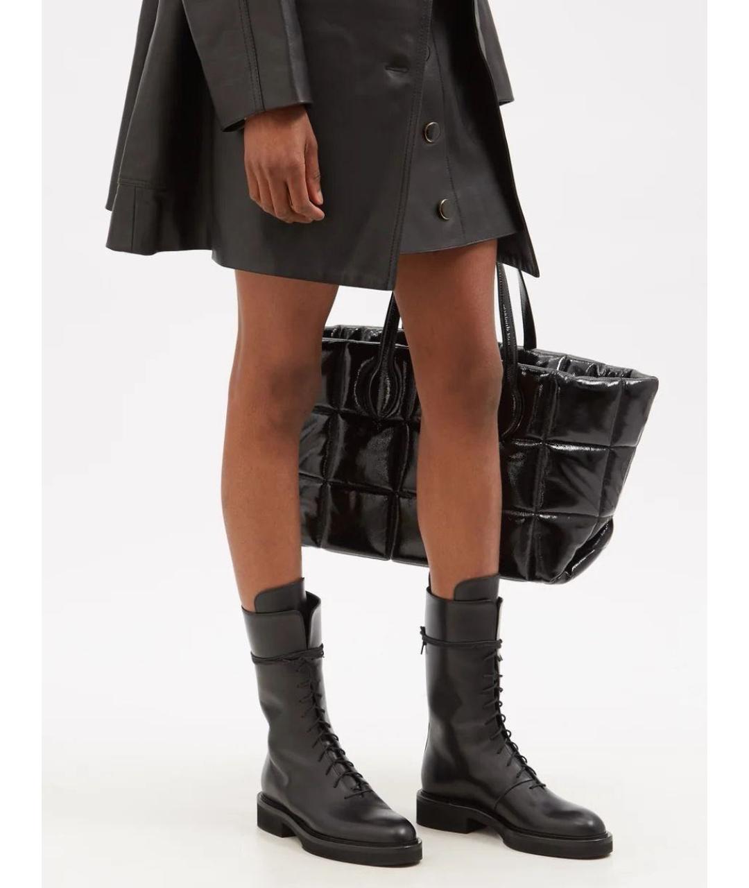 KHAITE Черные кожаные ботинки, фото 8