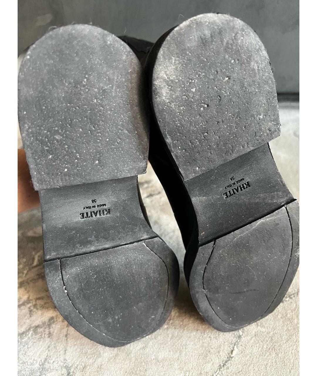 KHAITE Черные кожаные ботинки, фото 6