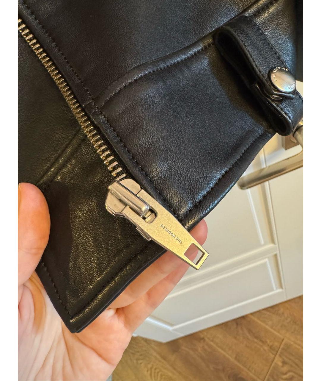 THE KOOPLES Черная кожаная куртка, фото 7