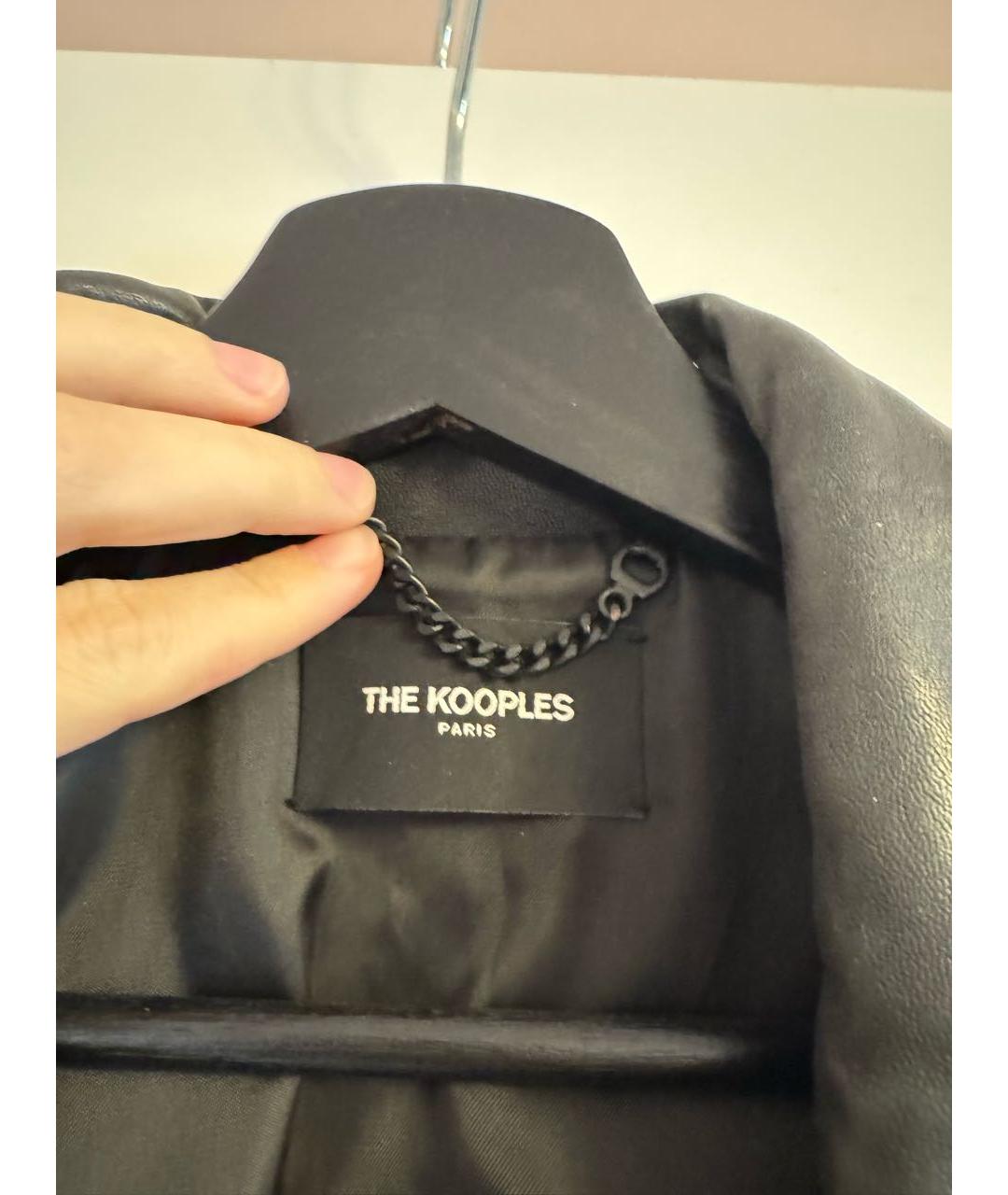 THE KOOPLES Черная кожаная куртка, фото 3