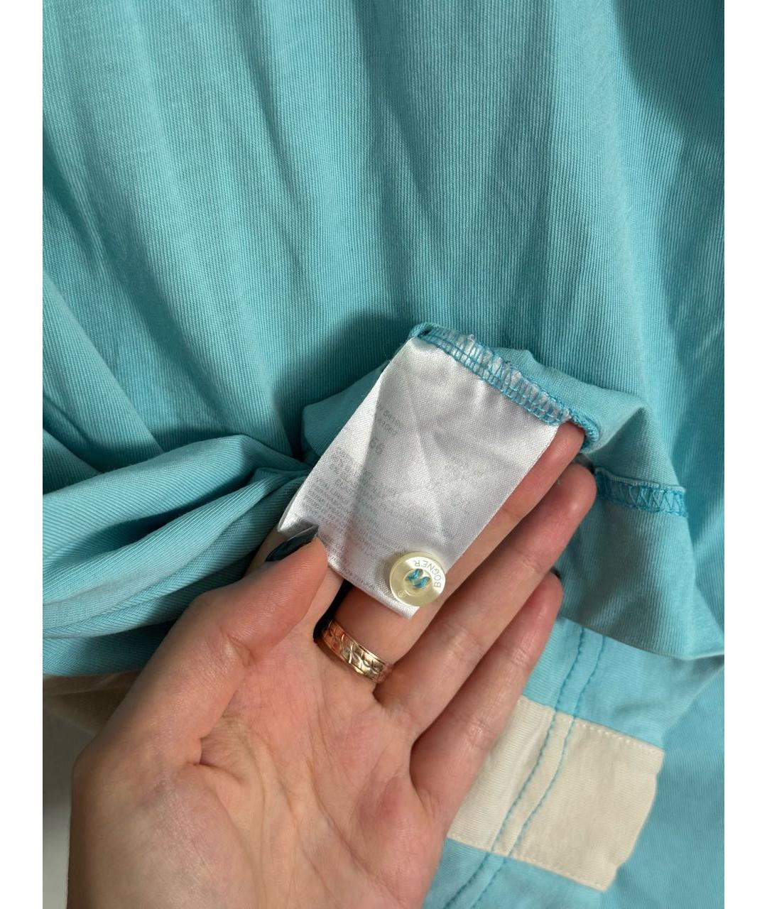 BOGNER Голубое хлопко-эластановое поло с коротким рукавом, фото 5