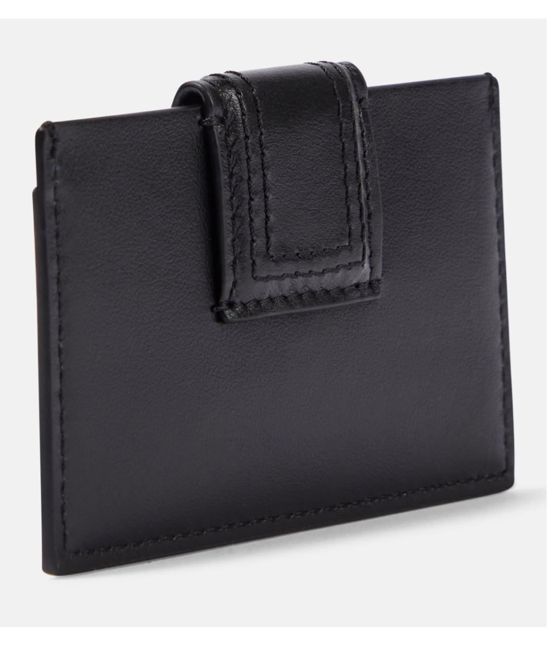 JACQUEMUS Черный кожаный кардхолдер, фото 4