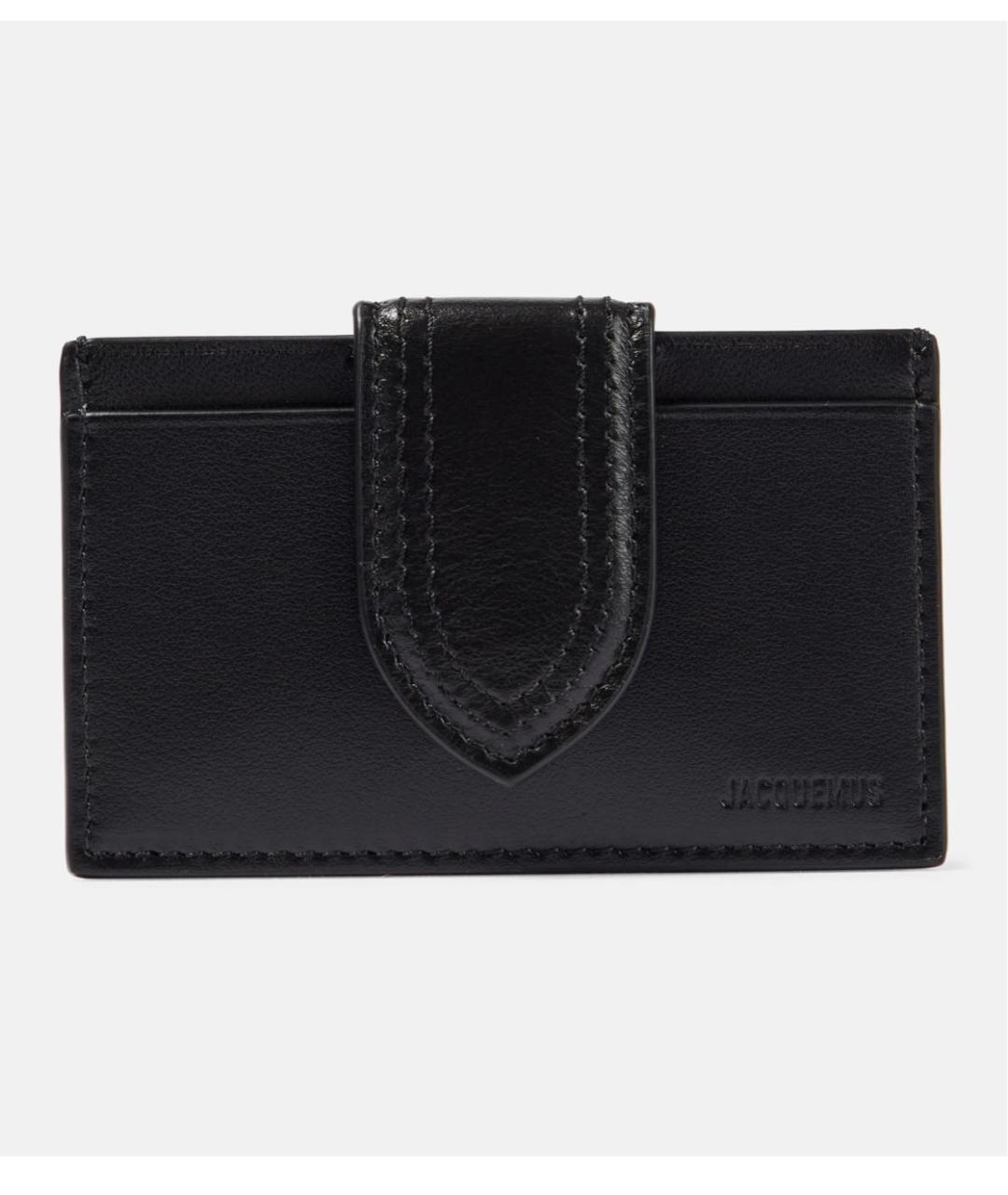 JACQUEMUS Черный кожаный кардхолдер, фото 5