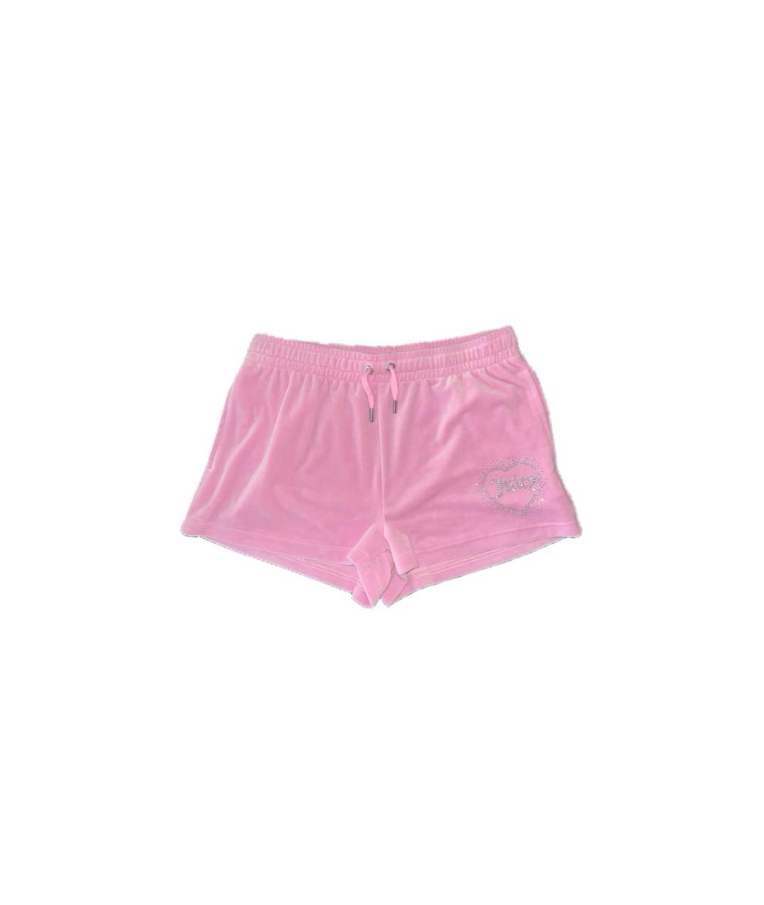 JUICY COUTURE Розовые велюровые шорты, фото 7