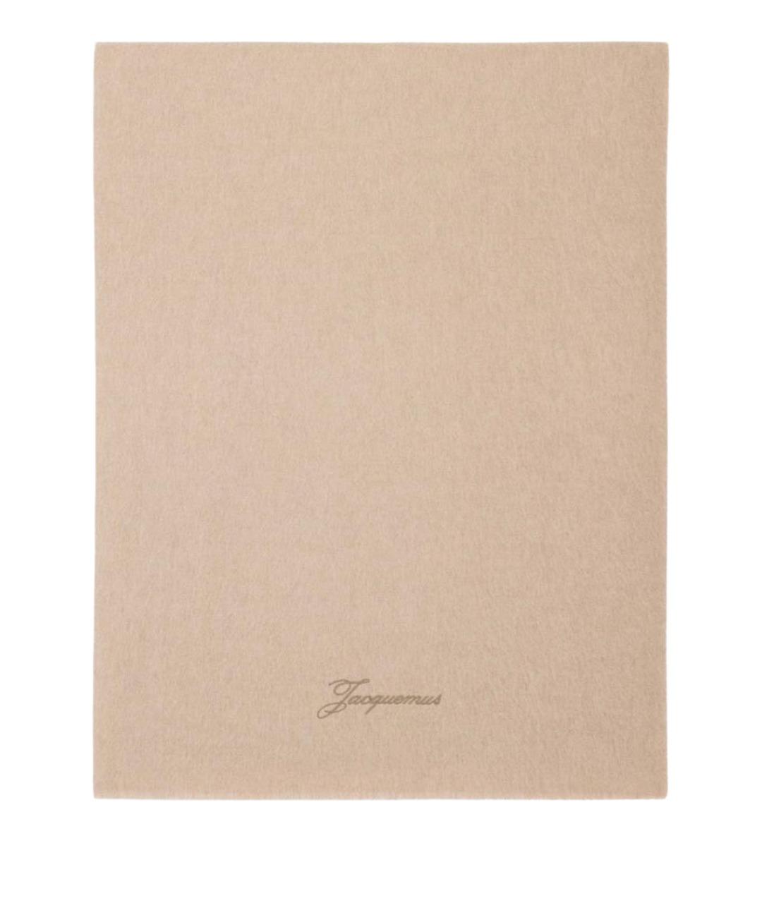 JACQUEMUS Бежевый шерстяной шарф, фото 1