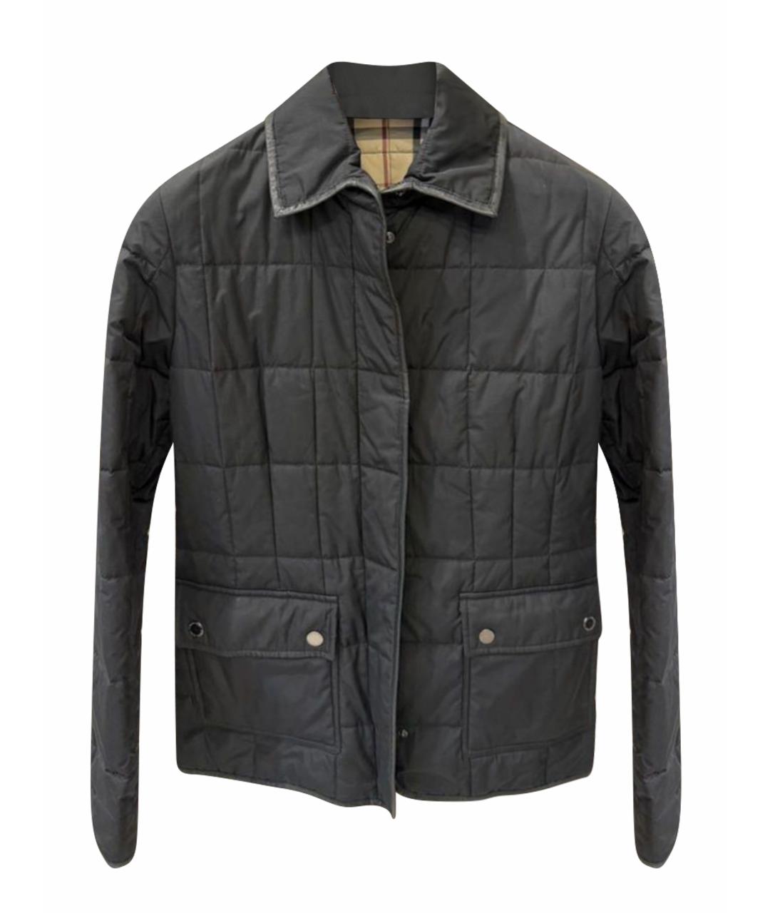 BURBERRY Черная полиамидовая куртка, фото 1