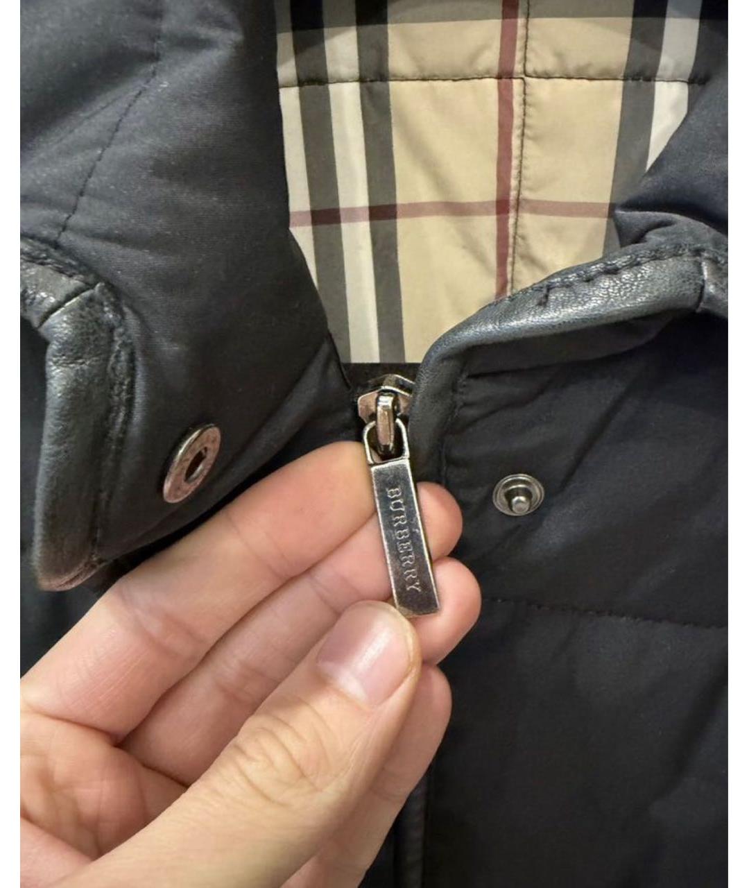 BURBERRY Черная полиамидовая куртка, фото 3