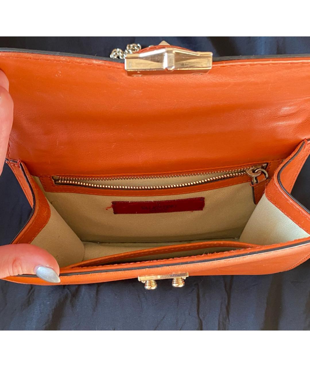 VALENTINO Оранжевая сумка через плечо, фото 4