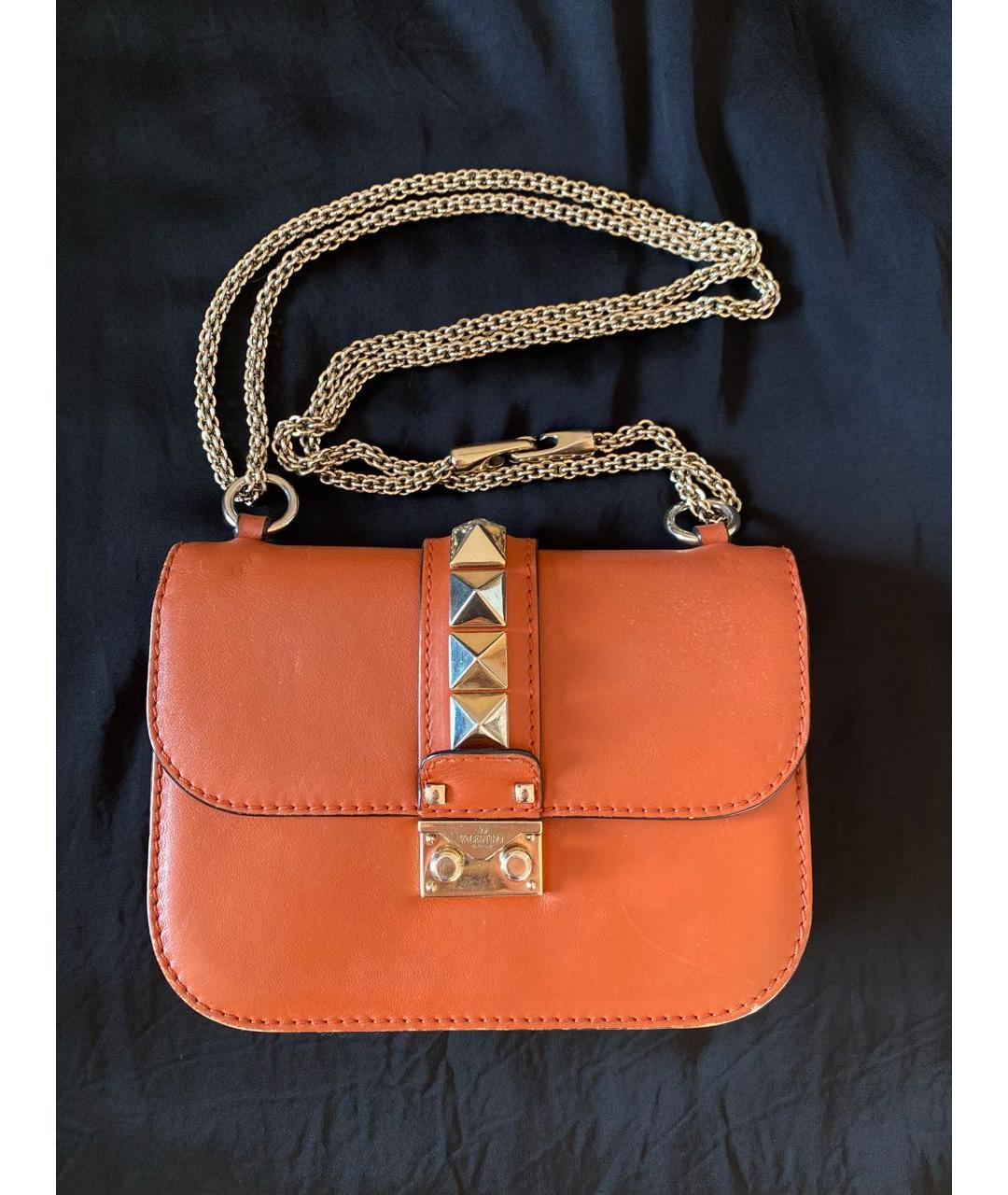 VALENTINO Оранжевая сумка через плечо, фото 8
