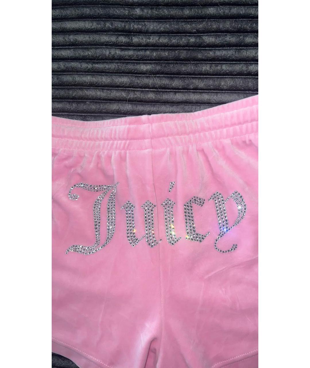 JUICY COUTURE Розовый велюровый спортивные костюмы, фото 5