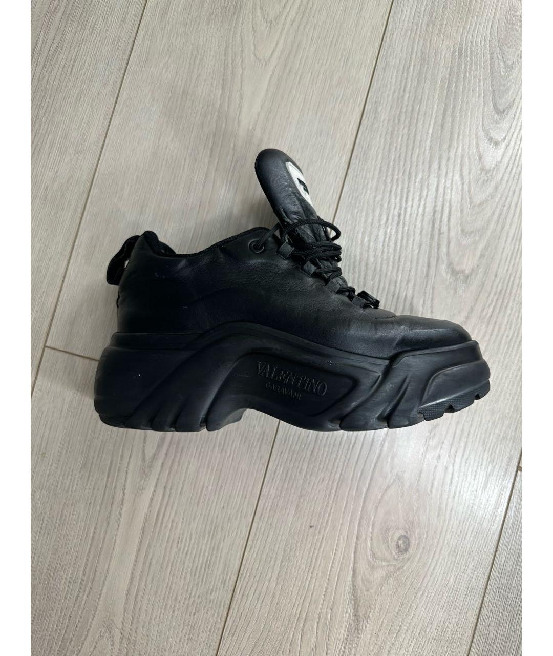 VALENTINO Черные кожаные кроссовки, фото 9