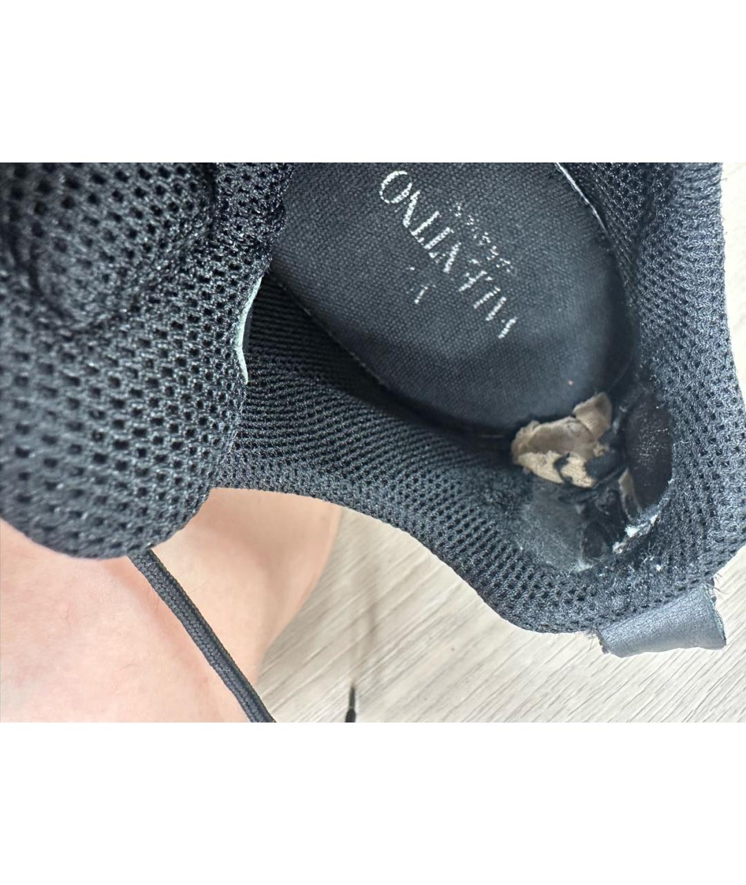 VALENTINO Черные кожаные кроссовки, фото 7