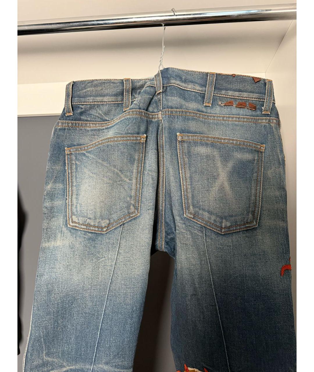 GUCCI Мульти хлопковые прямые джинсы, фото 2