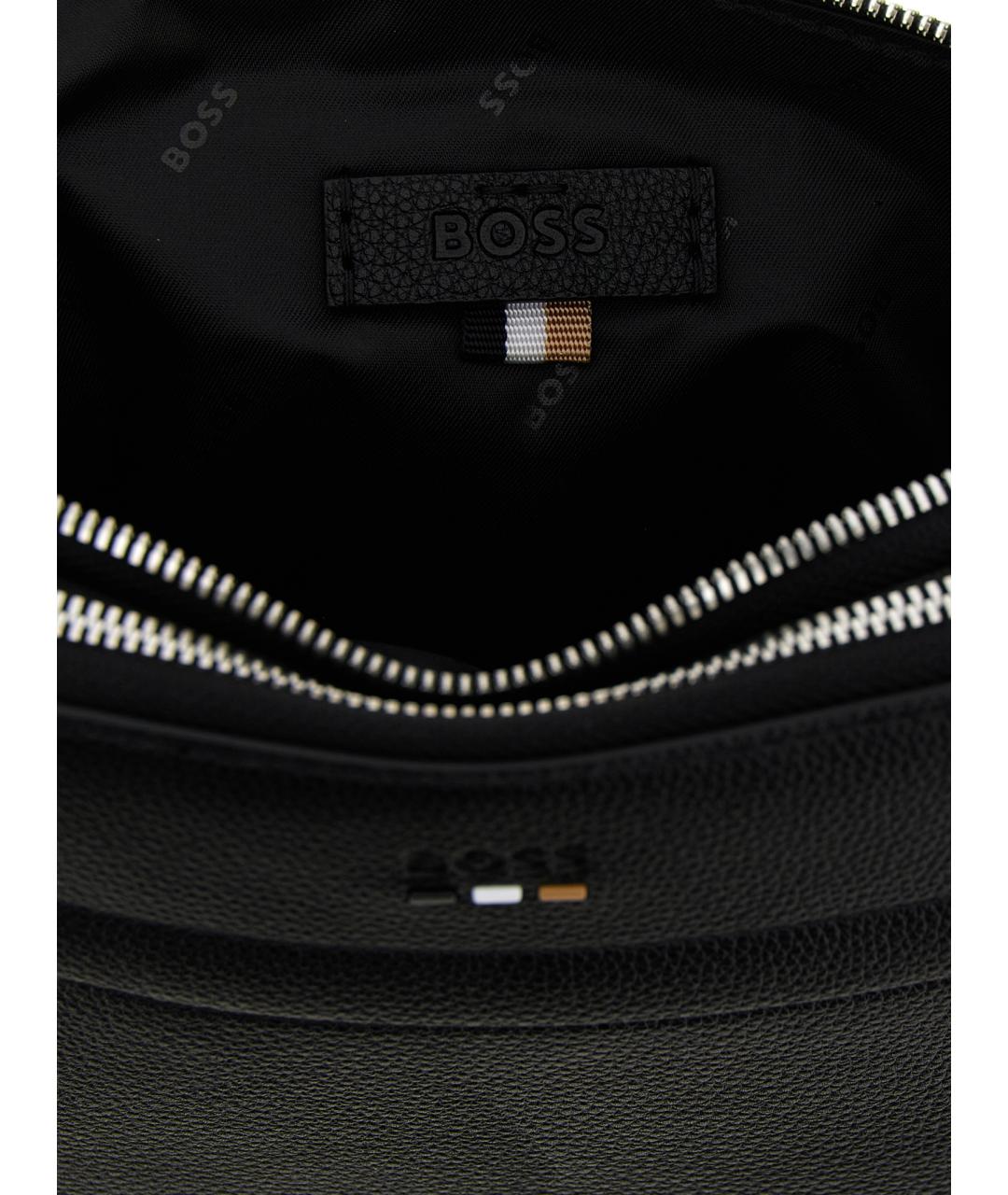 HUGO BOSS Черная сумка на плечо из искусственной кожи, фото 3