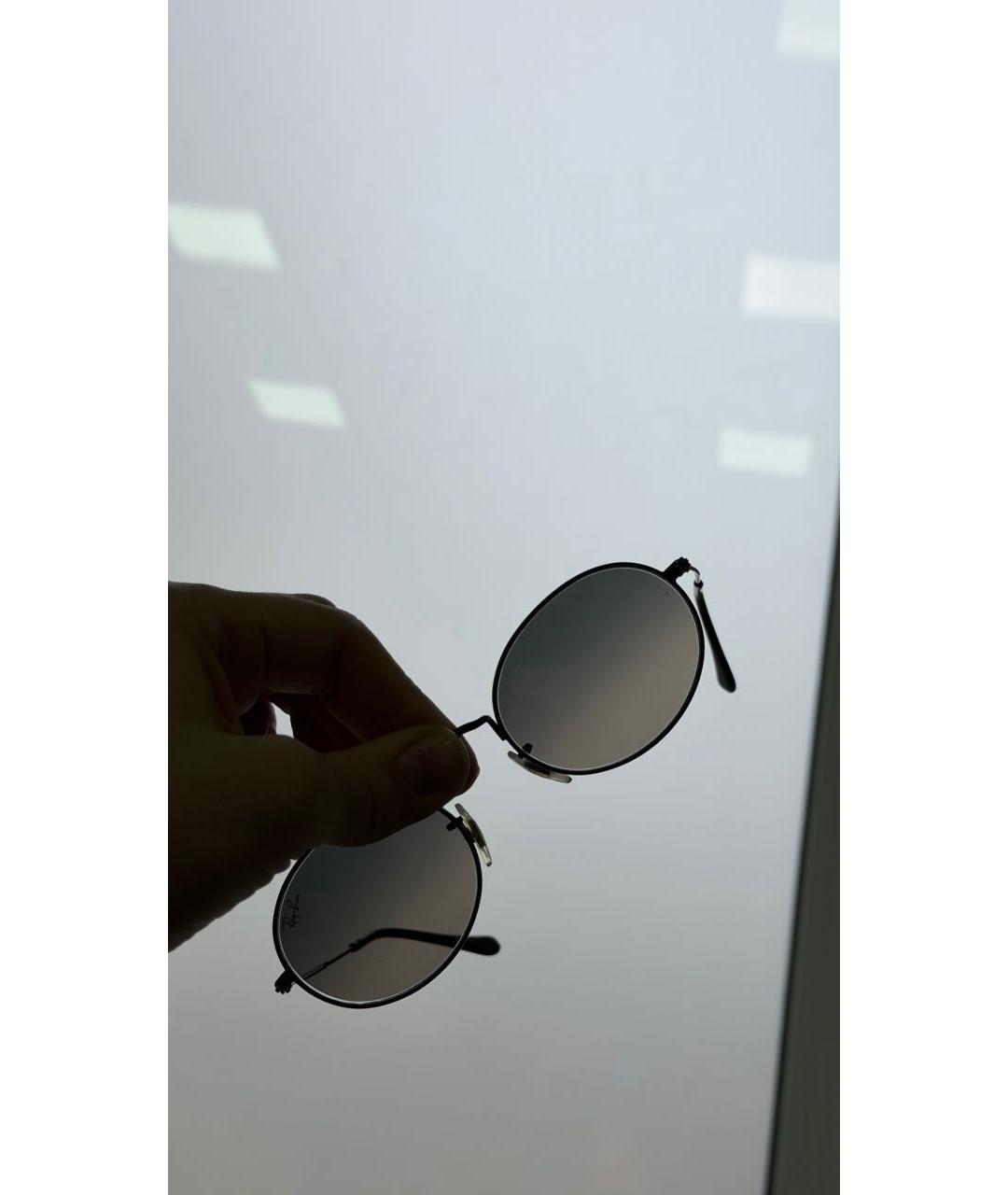 RAY BAN Черные металлические солнцезащитные очки, фото 3