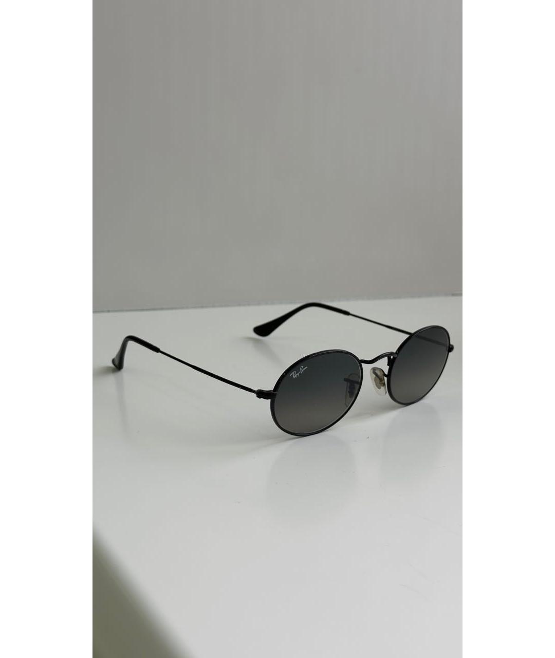 RAY BAN Черные металлические солнцезащитные очки, фото 7