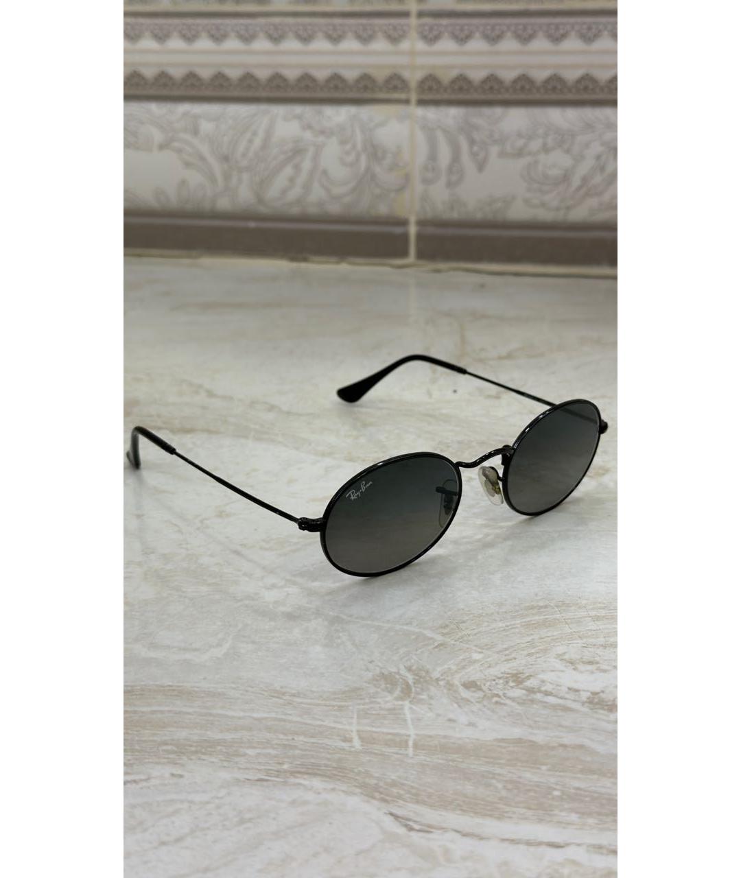 RAY BAN Черные металлические солнцезащитные очки, фото 5