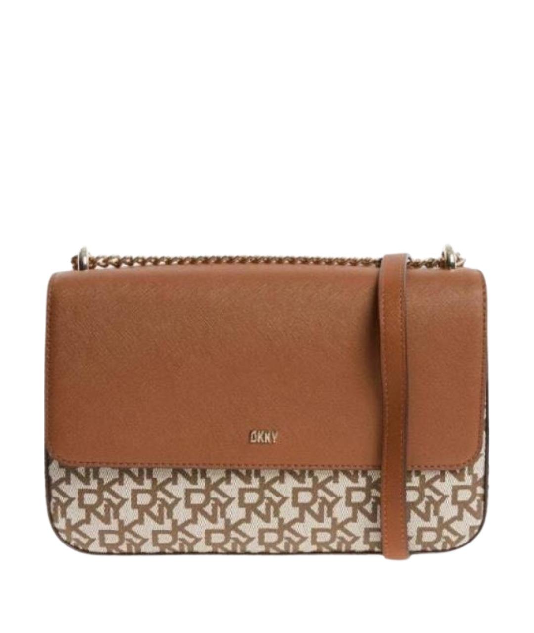 DKNY Коричневая сумка через плечо из искусственной кожи, фото 1