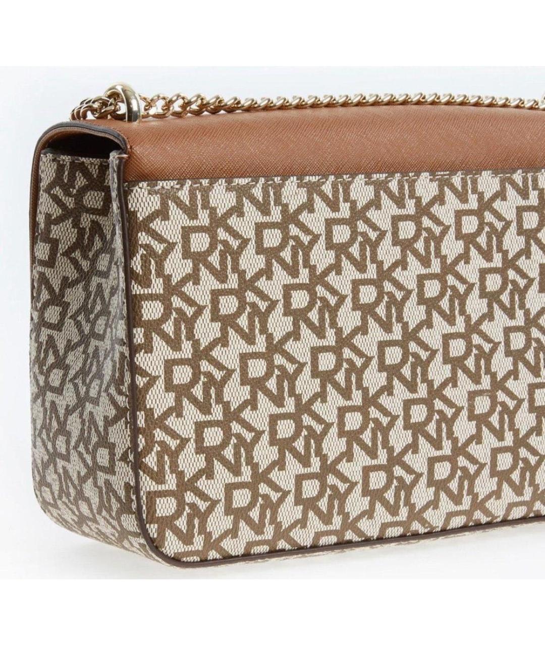 DKNY Коричневая сумка через плечо из искусственной кожи, фото 3