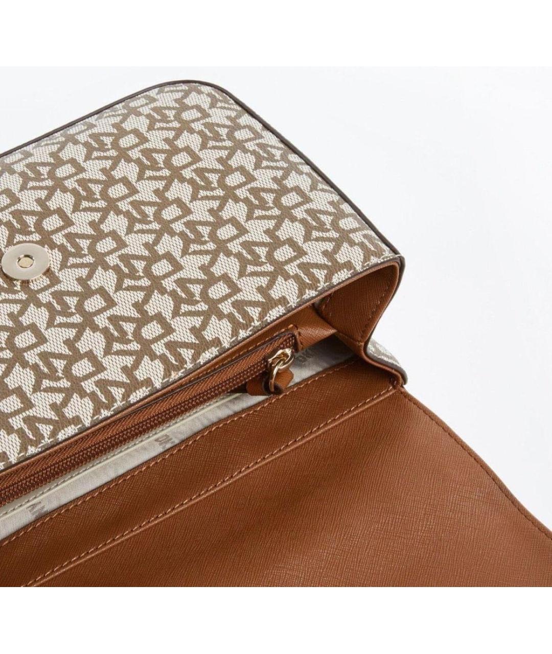 DKNY Коричневая сумка через плечо из искусственной кожи, фото 4