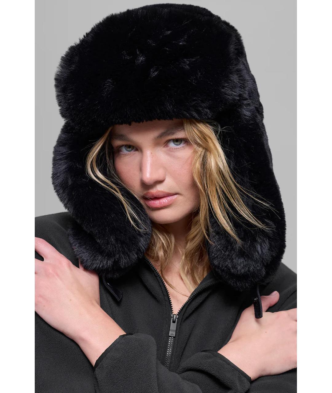 ALO YOGA Черная шапка, фото 2