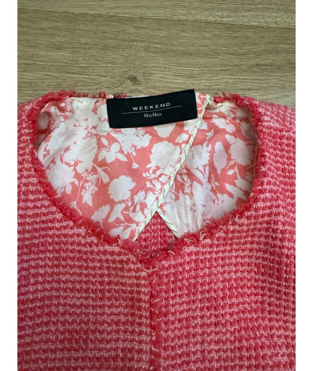 MAX MARA Розовый хлопковый жакет/пиджак, фото 3