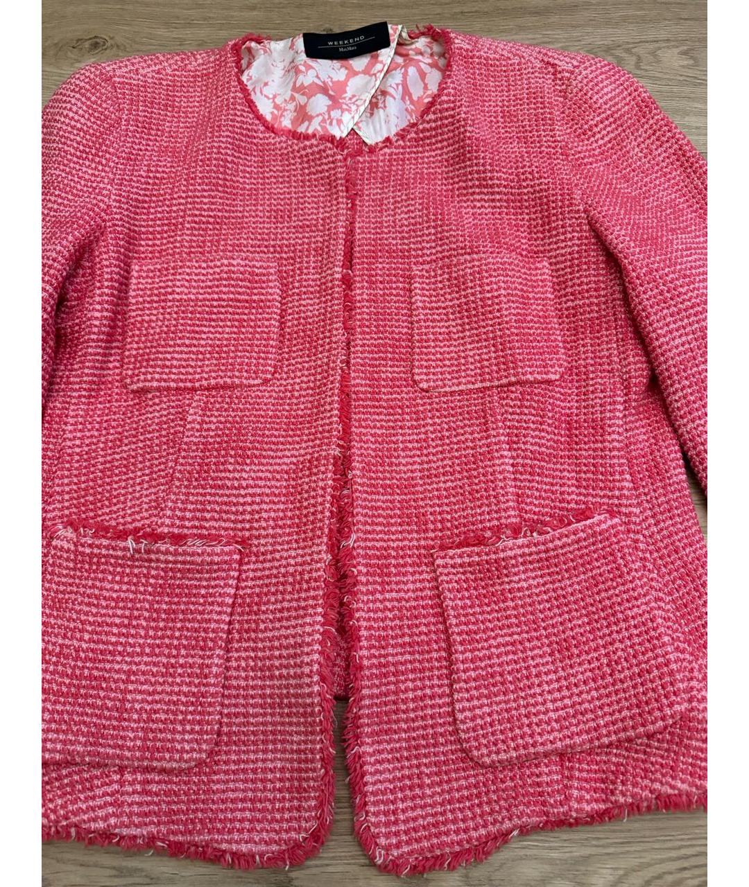 MAX MARA Розовый хлопковый жакет/пиджак, фото 7