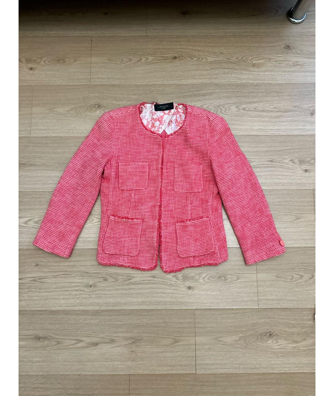 MAX MARA Розовый хлопковый жакет/пиджак, фото 8