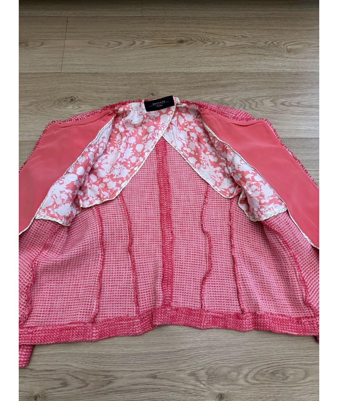 MAX MARA Розовый хлопковый жакет/пиджак, фото 4