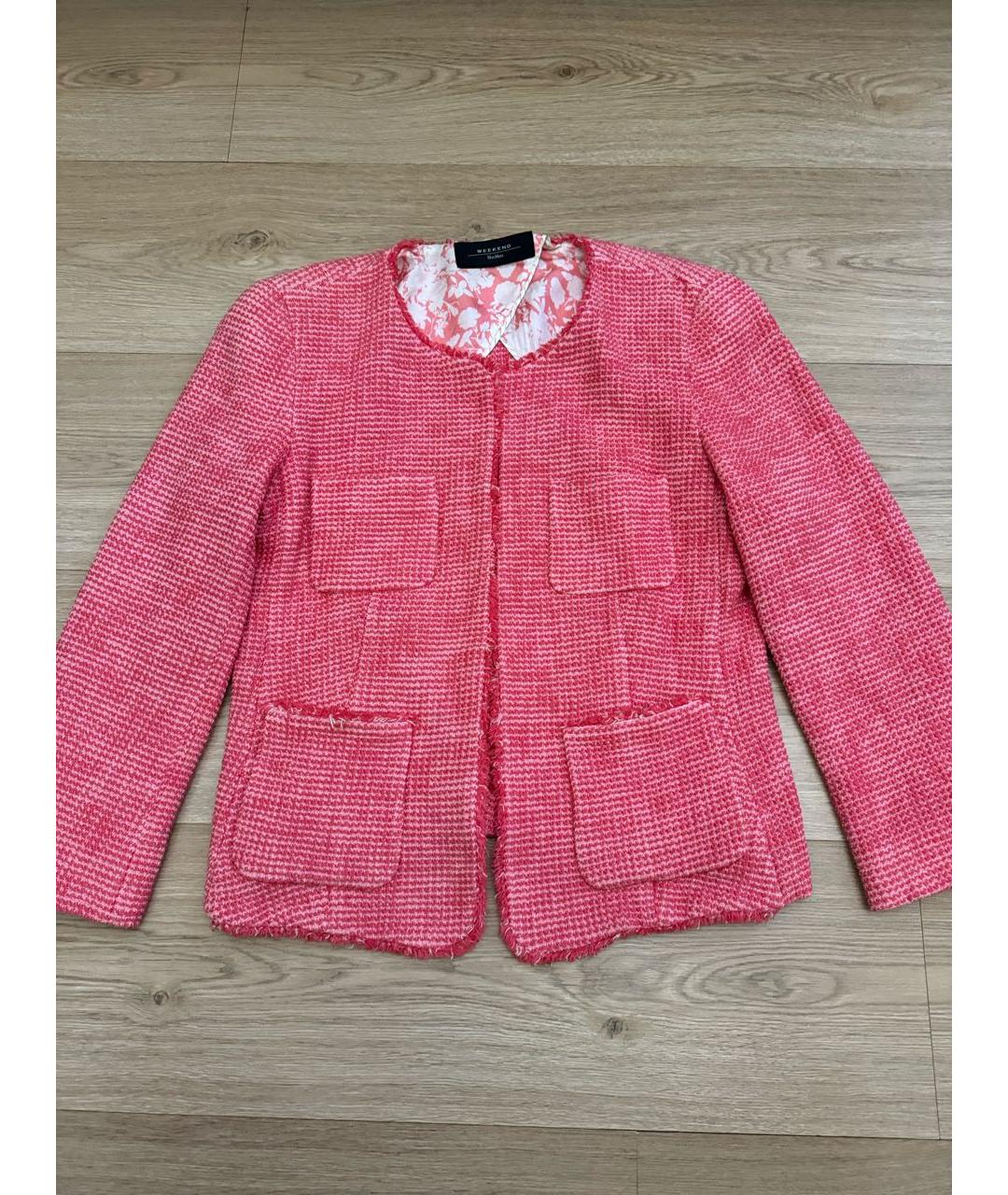 MAX MARA Розовый хлопковый жакет/пиджак, фото 2
