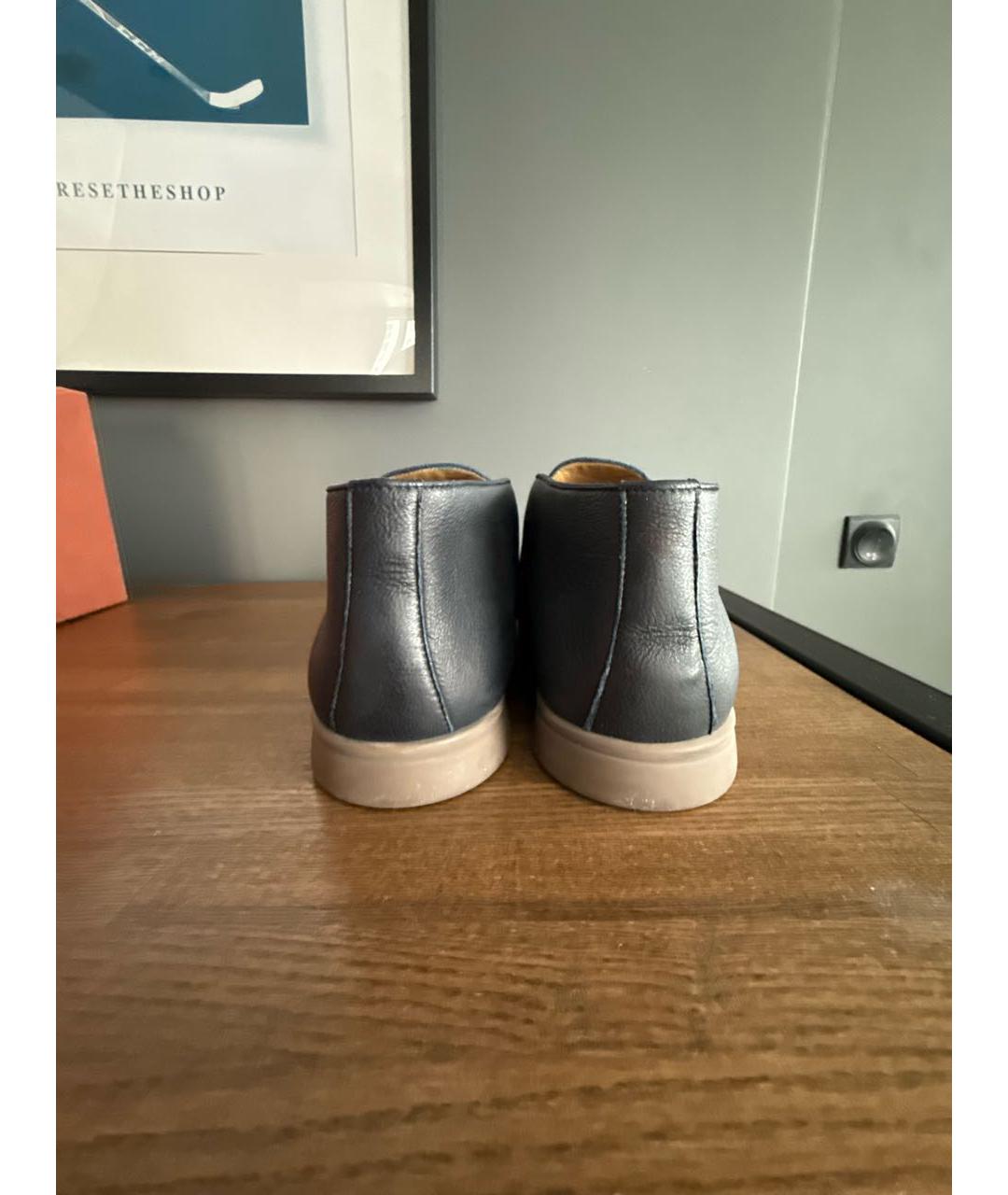 LORO PIANA Черные кожаные лоферы, фото 4