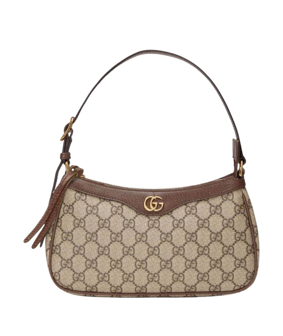 GUCCI Коричневая сумка с короткими ручками, фото 1