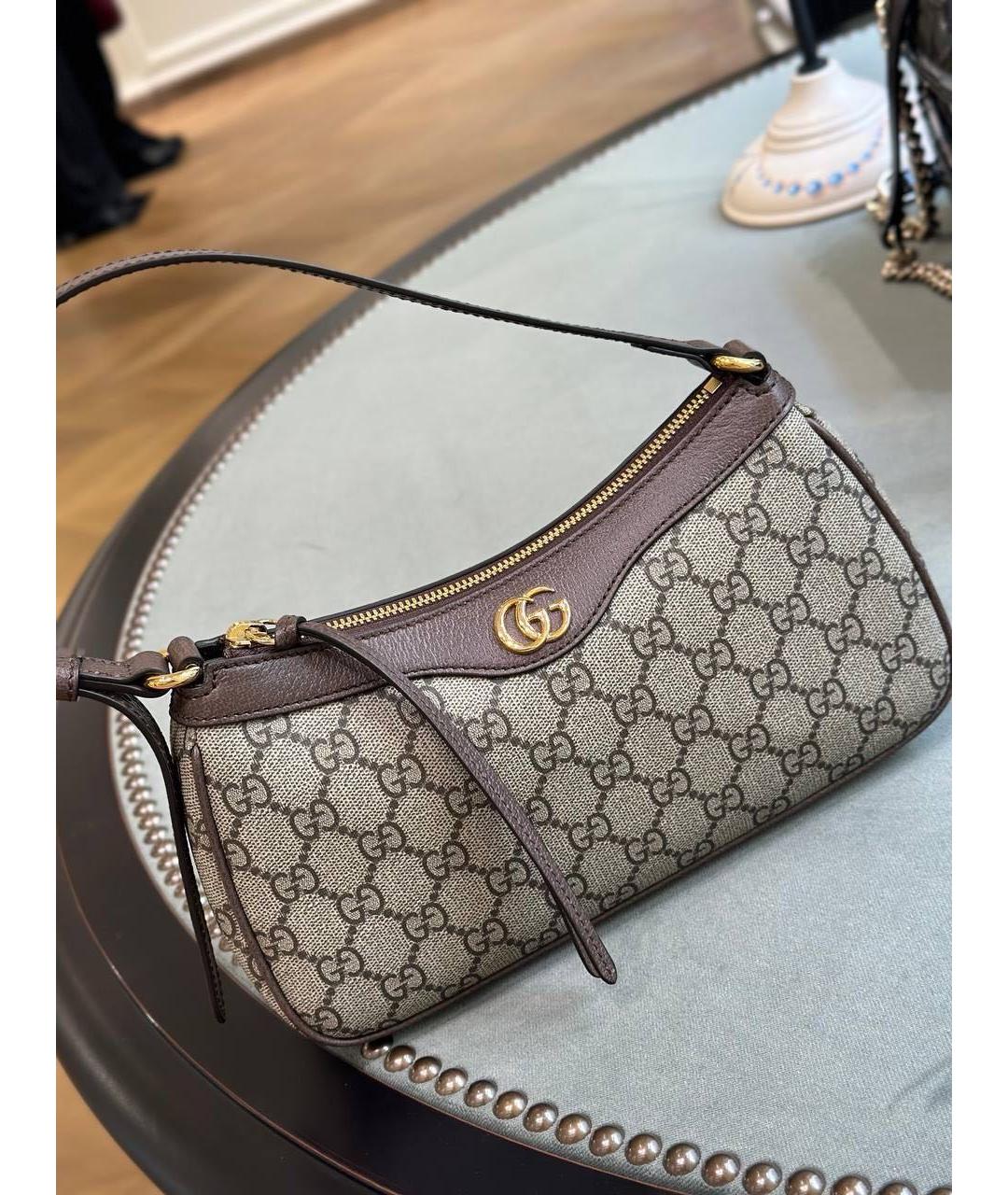 GUCCI Коричневая сумка с короткими ручками, фото 4