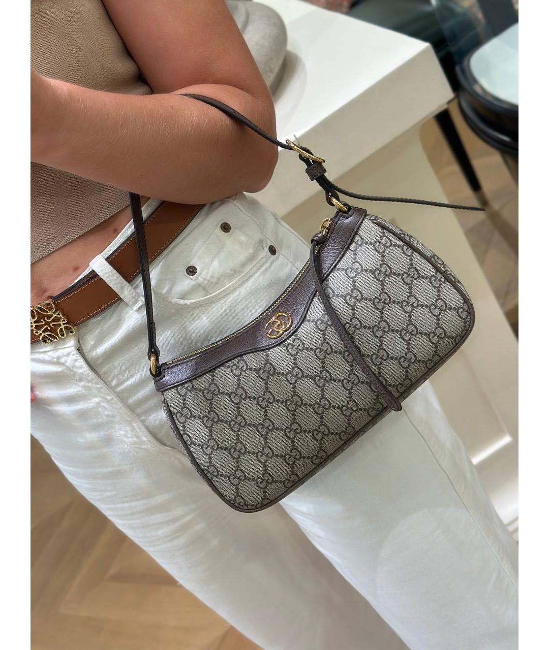 GUCCI Коричневая сумка с короткими ручками, фото 2