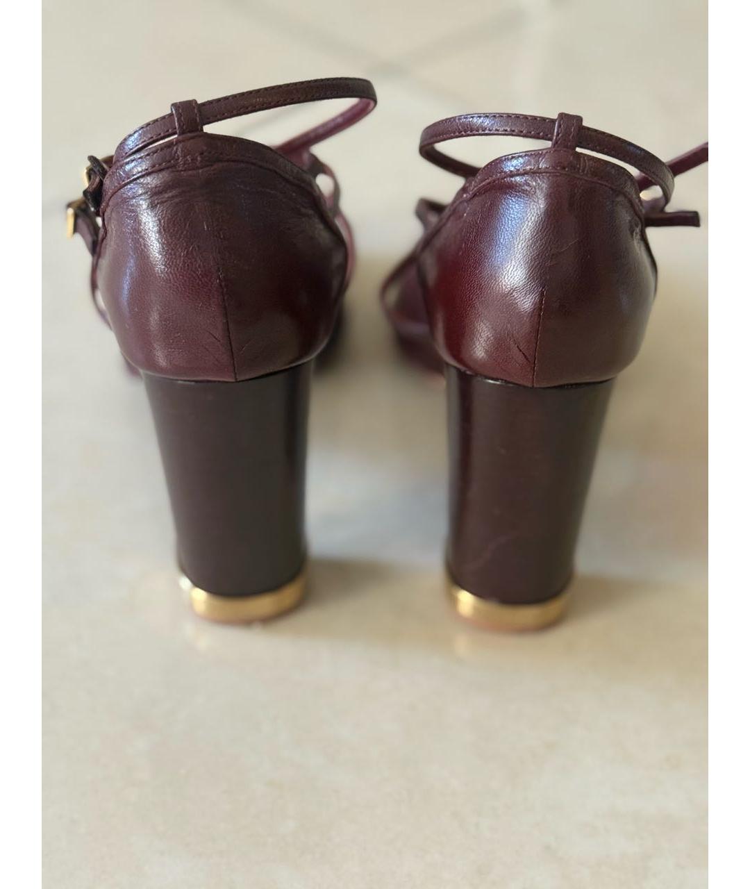 NINA RICCI Бордовые кожаные туфли, фото 3