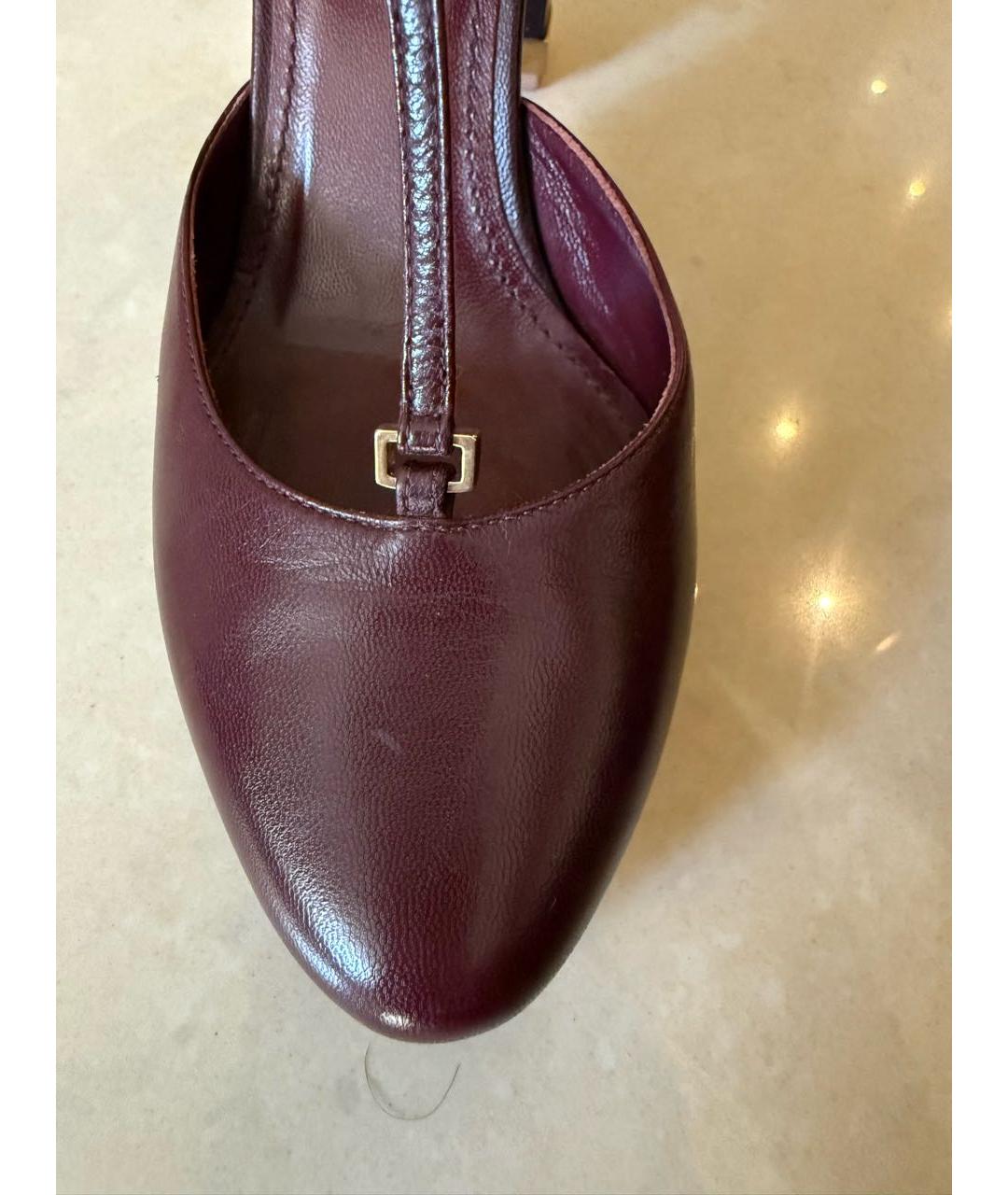 NINA RICCI Бордовые кожаные туфли, фото 7