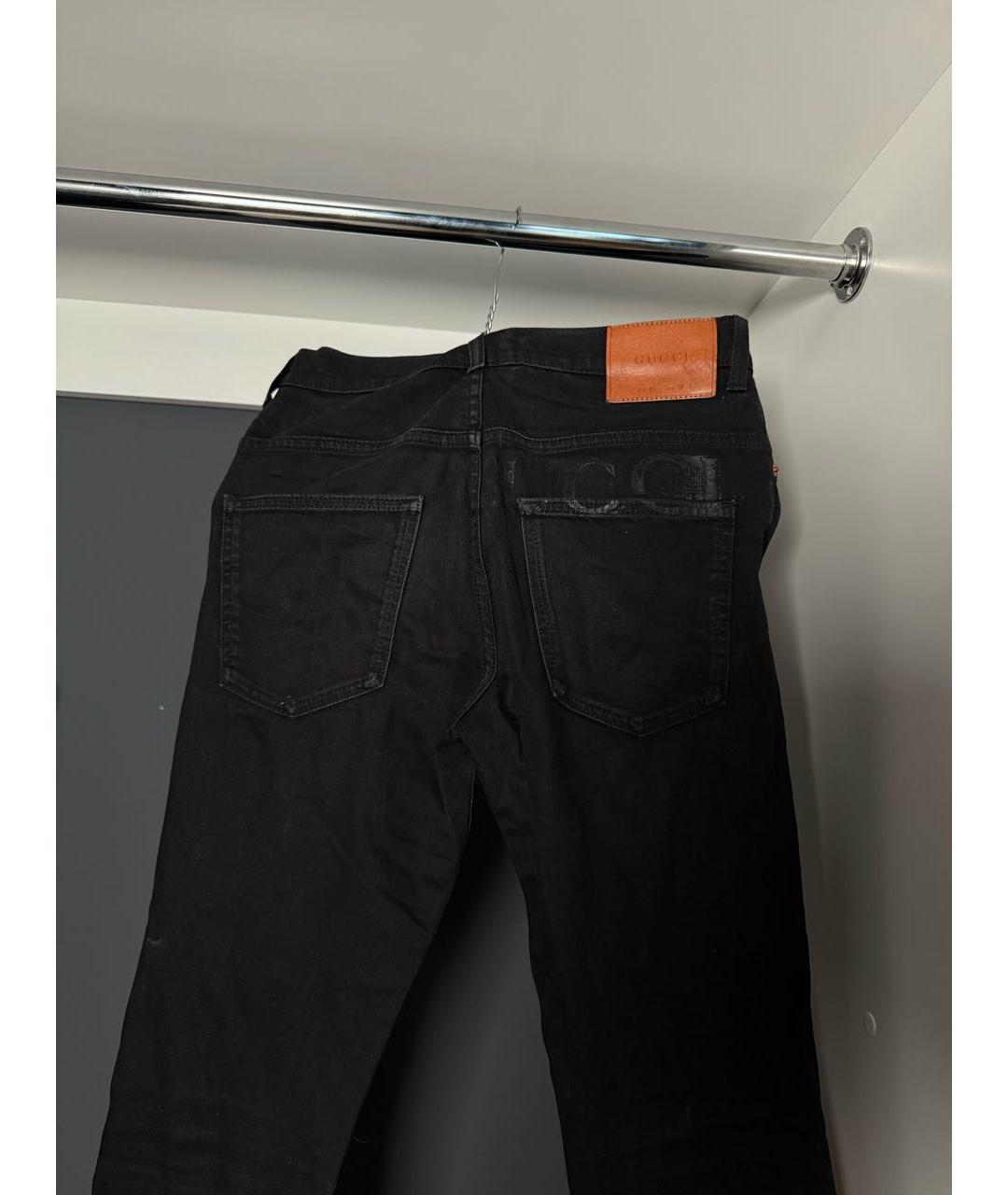 GUCCI Черные хлопковые джинсы скинни, фото 2