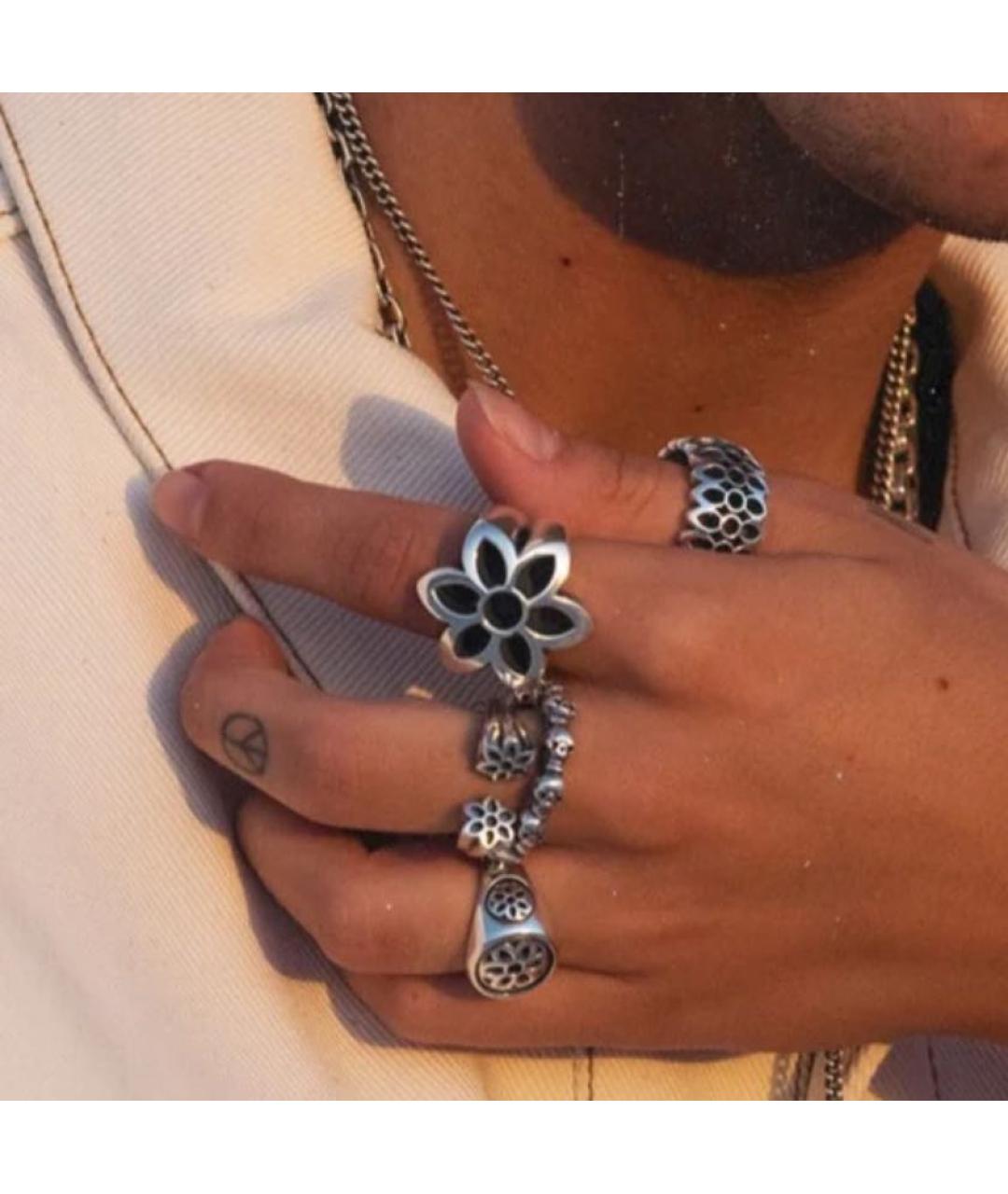 CHROME HEARTS Серое серебряное кольцо, фото 3