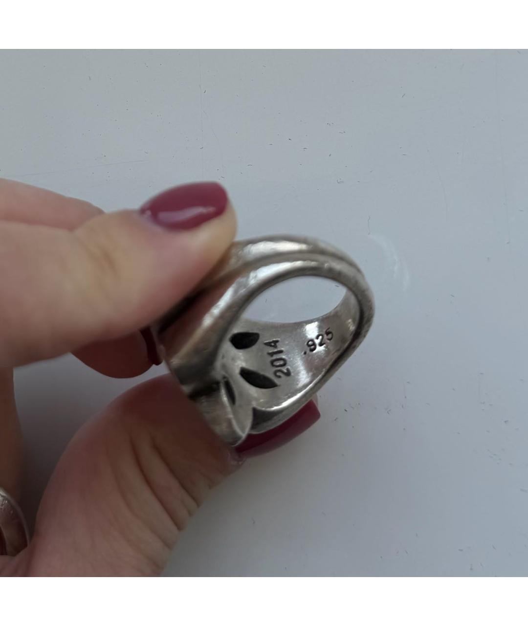 CHROME HEARTS Серое серебряное кольцо, фото 4