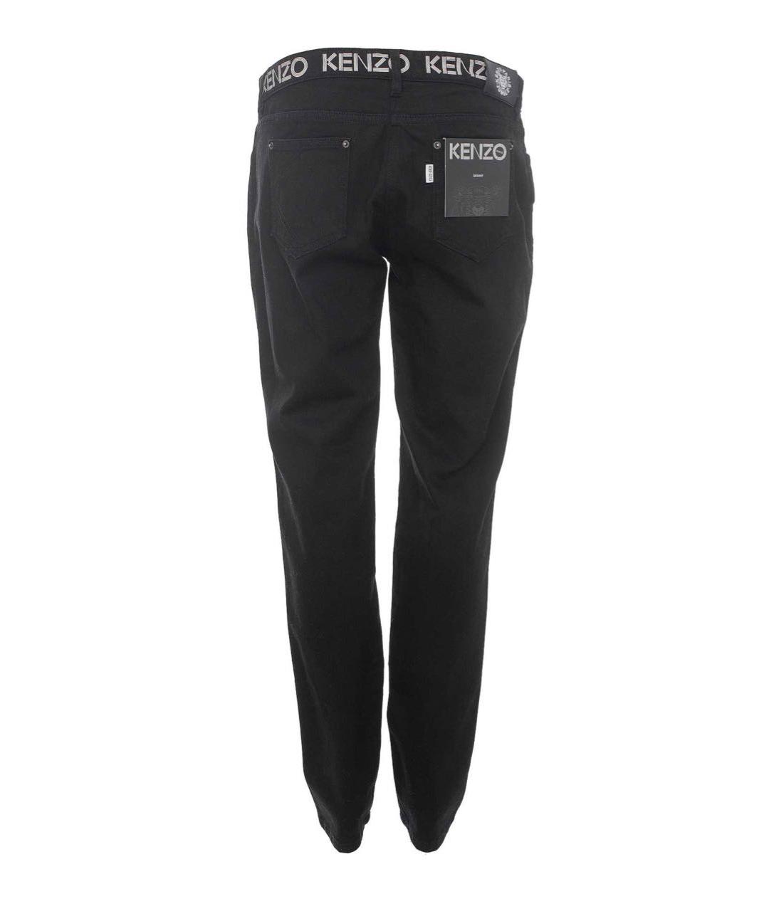 KENZO Черные хлопко-эластановые джинсы слим, фото 2