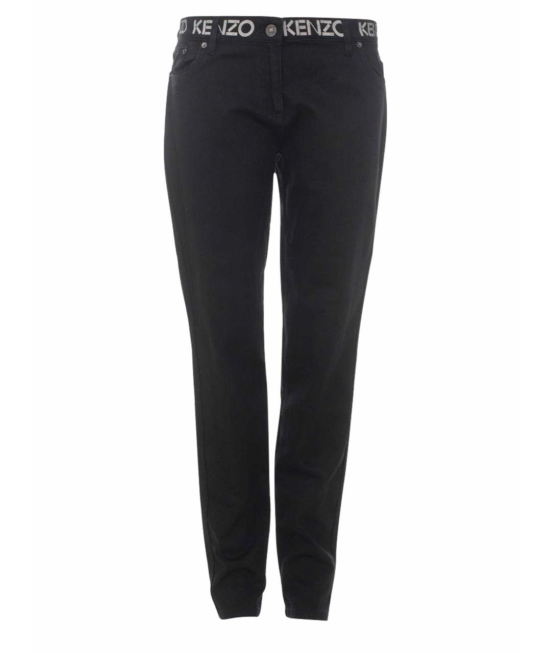 KENZO Черные хлопко-эластановые джинсы слим, фото 1