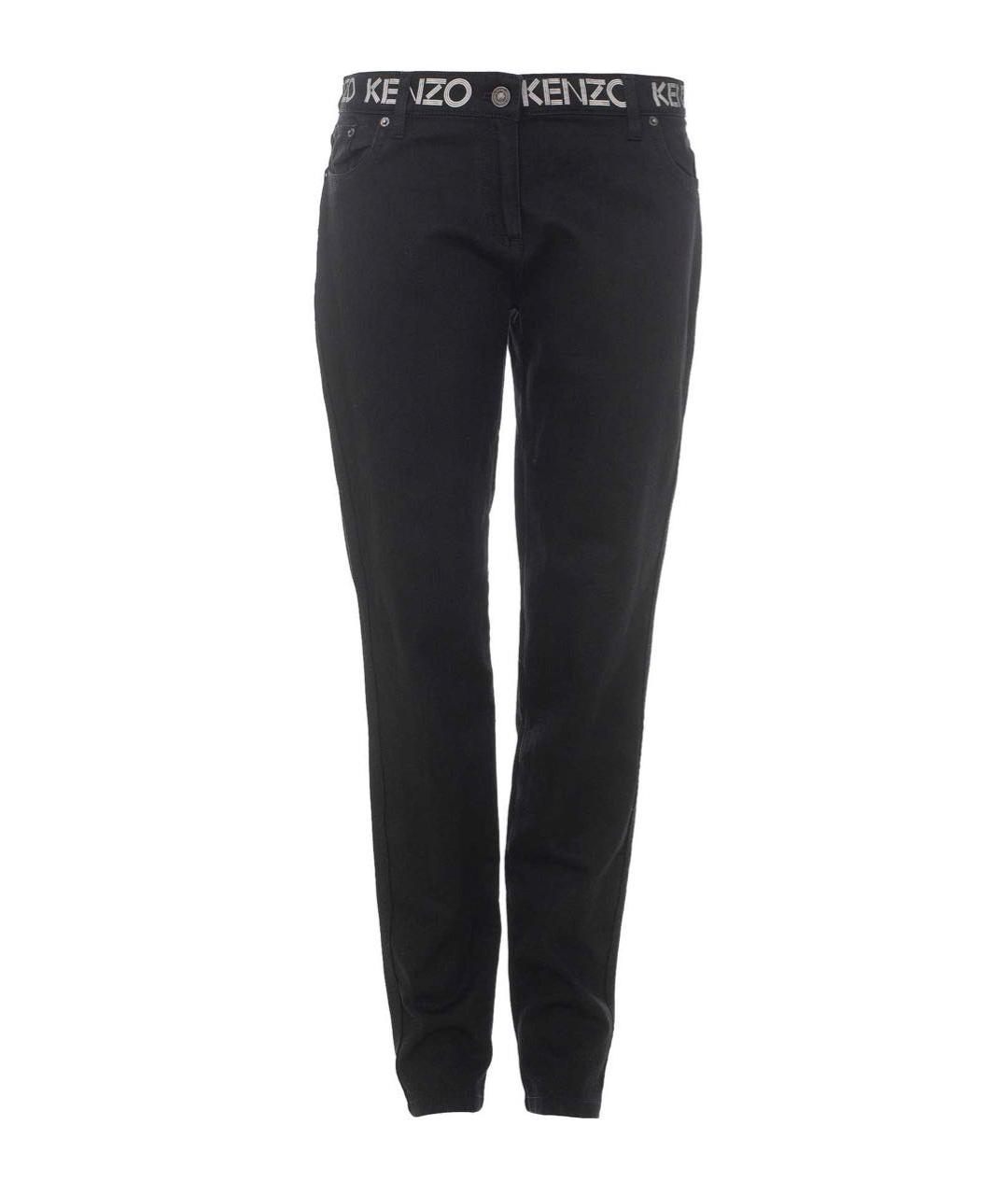 KENZO Черные хлопко-эластановые джинсы слим, фото 9